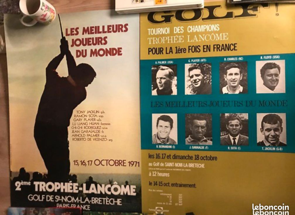 Affiche Vintage Originale "Trophée Lancôme" - Format 50x70 Cm - Thème Sport, En Très Bon état