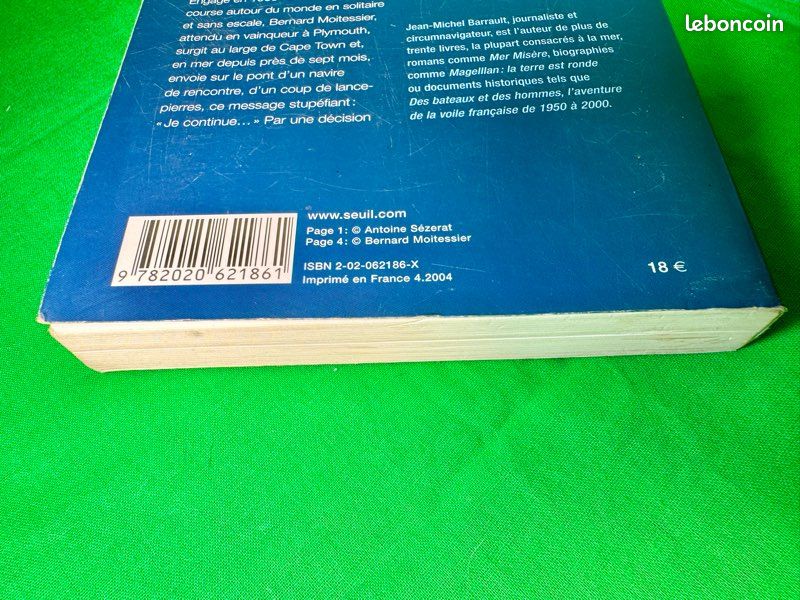 Livre biographie de Jean-Michel Barrault sur Moitessier : Le Long Sillage d’un homme libre en TBE (image 4)
