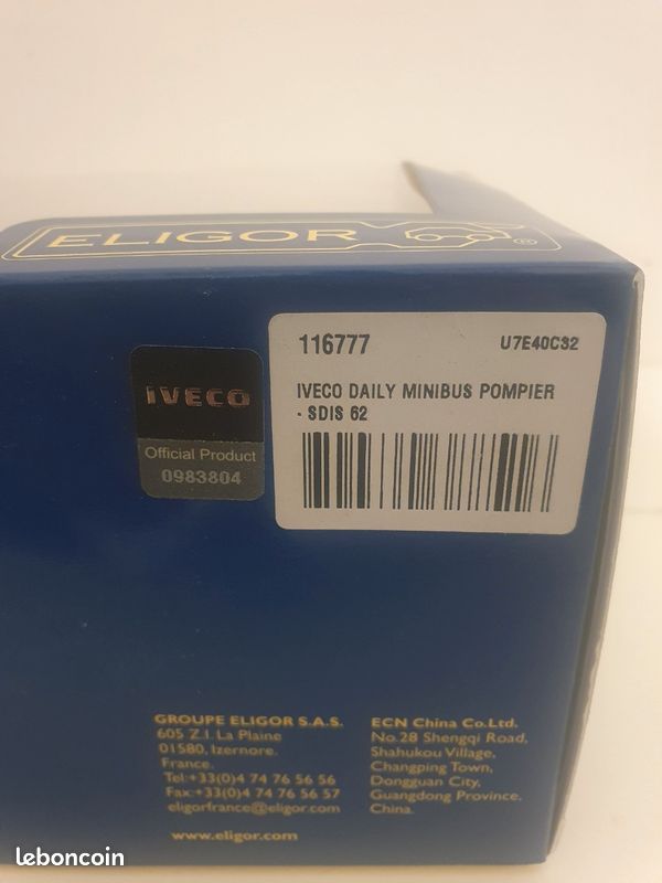 Iveco Daily Pompiers 1/43 - CRAC SDIS 06, Eligor 117213, 2019, Neuve