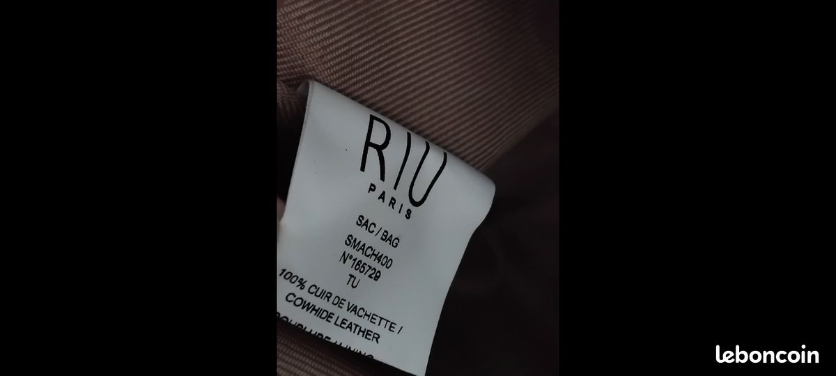 Sac à main beige en cuir Jacqueline riu neuve Accessoires