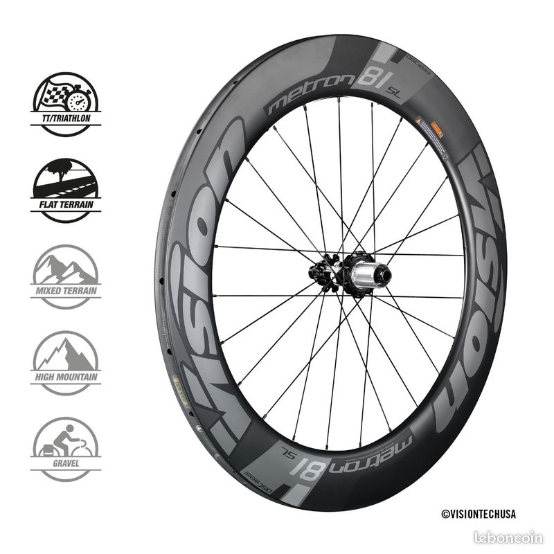Paire de Vision Metron 81 sl disc tubulaire(boyaux) (image 4)