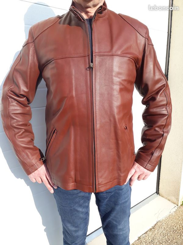 Blouson cuir neuf tres belle qualite (image 3)