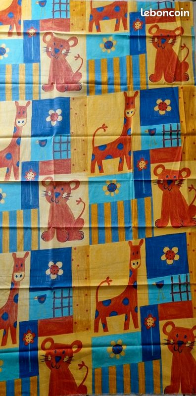 Coupon De Tissu Ancien Style - Motif "Petits Enfants" - Dimensions 56x75 Cm - Coton Mélangé Rose - Neuf - Pour Couture, Patchwork