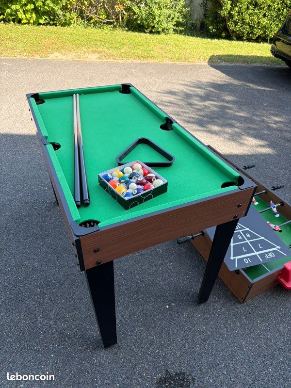 Table Multi-Jeux 5 en 1 – Baby-foot, Billard, Ping-Pong, Hockey & Shuffleboard (image 1)