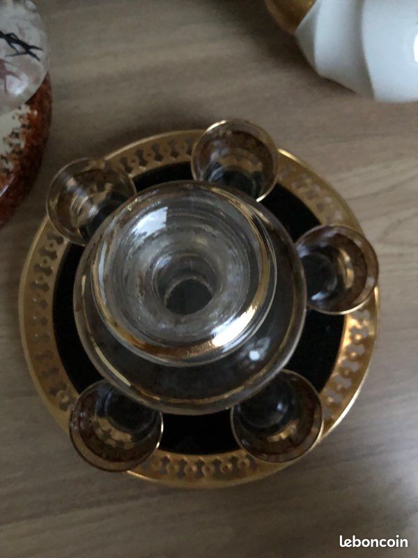 Set plateau carafe doré (image 1)