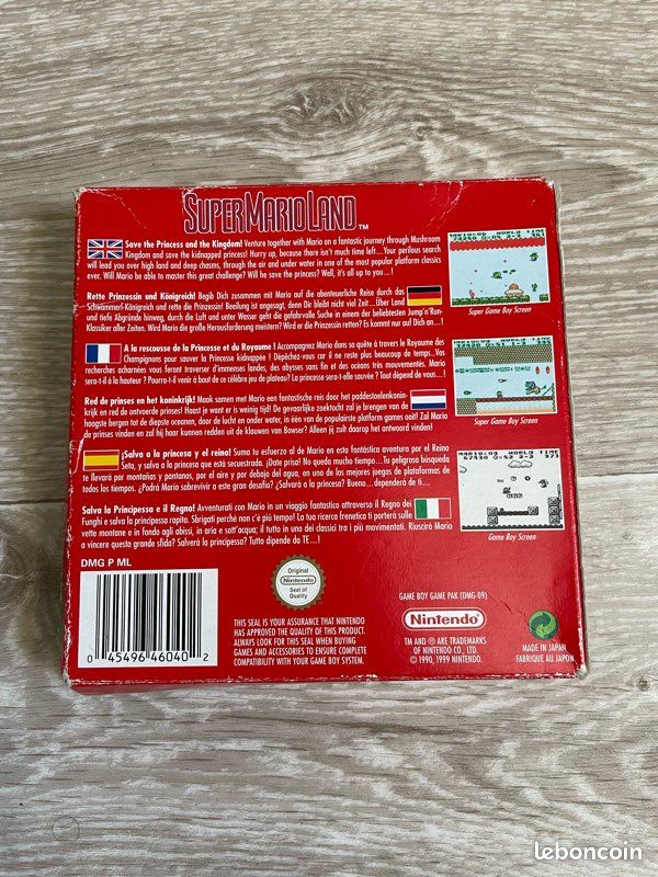 Super Mario Land – Game Boy – Version CIB – Bon état