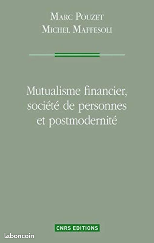 Livre Mutualisme financier, société de personnes et post modernité (image 1)