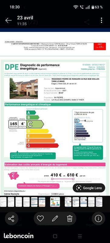Appartement 2 pièces 35 m² · à Le Mans · 35 m² · 498 €/mois