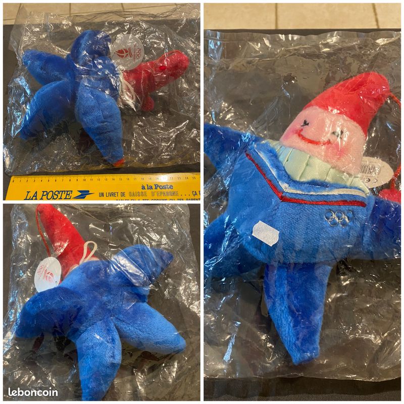 Grande Mascotte Peluche Des JO 1992 Albertville - 50 Cm - Magicienne Officielle