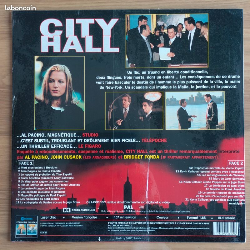 City Hall Laserdisc Neuf (image 2)