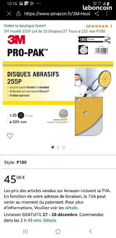 Pro-pak disque abrasifs p100 et p120 3m (image 1)