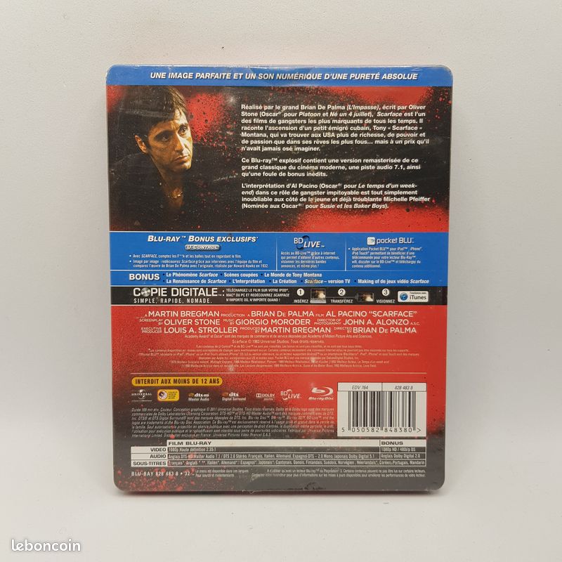 Steelbook Blu-ray - Neuf : SCARFACE - Brian De Palma / Al Pacino (image 2)