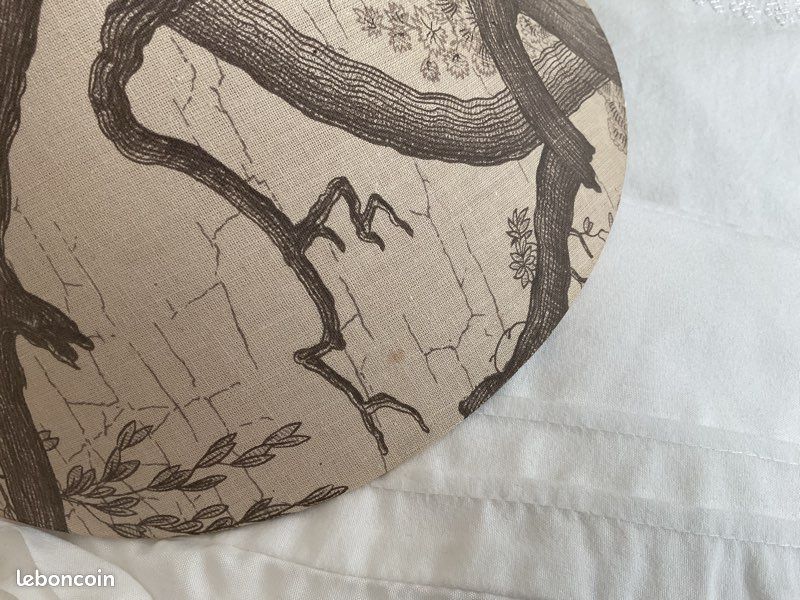 Toile de jouy rose orange Ludivine Thevenon 280 cm