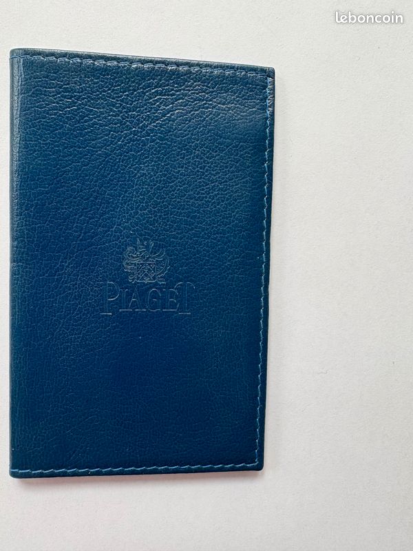 Étui Porte-cravates Vintage En Cuir Mistia - Bleu, Pliage Pression, Fait En France