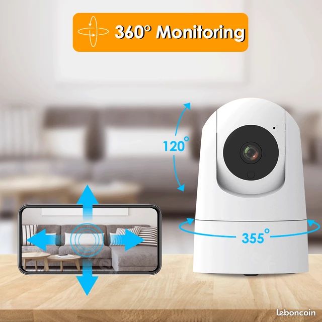 Larmtek – Mini caméra de Surveillance intérieure IP WiFi 5G 1080P, dispositif de sécurité sans fil, (image 1)