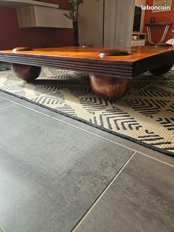 Table basse bois exotique (image 3)