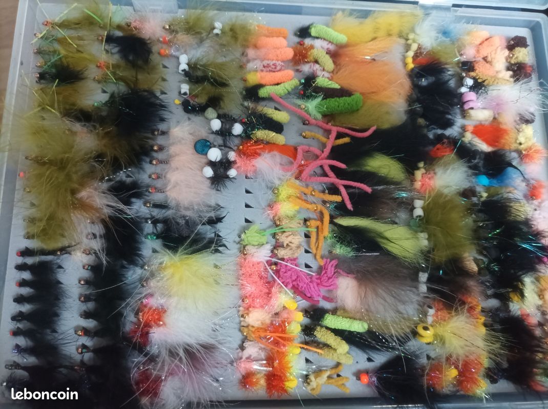 Lot De 100 Mouches De Mai Artisanales – Pêche à La Mouche, Trieux Leff, Fabrication France