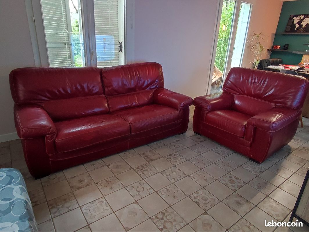 Canapé cuir (image 1)