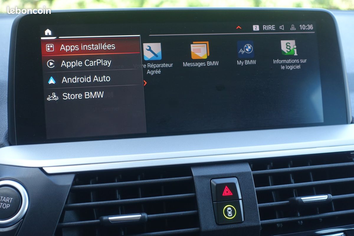 X3 X-Drive 30ea Hybride Rechargeable BVA 292ch Live cockpit/Cuir sport chauffant/Grd Gps Europe/Caméra/Carplay/Hayon électrique/1*Main/Garantie 12 mois (image 11)
