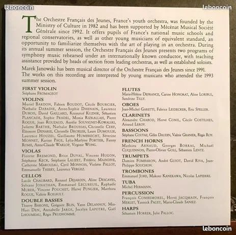 CD. Schumann - Ravel - Shostakovich ( Orchestre Français des jeunes ) (image 2)