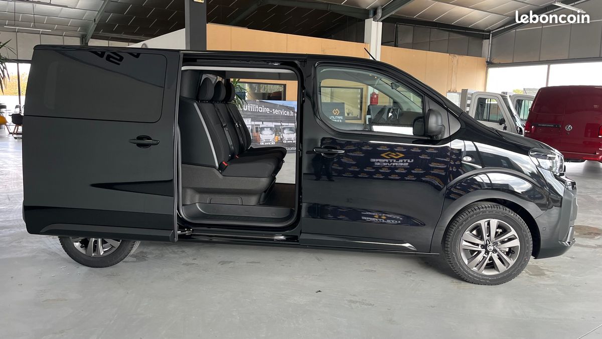 31 990 HT / Nouveau citroen jumpy CABINE APPROFONDIE 5 PLACES 180CV boite automatique eat-8 pack premium connect NOIR / neuf / tva recuperable (image 3)