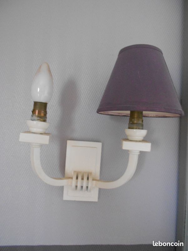 Luminaires anciens "art déco" 2 appliques et 1 lustre (image 7)