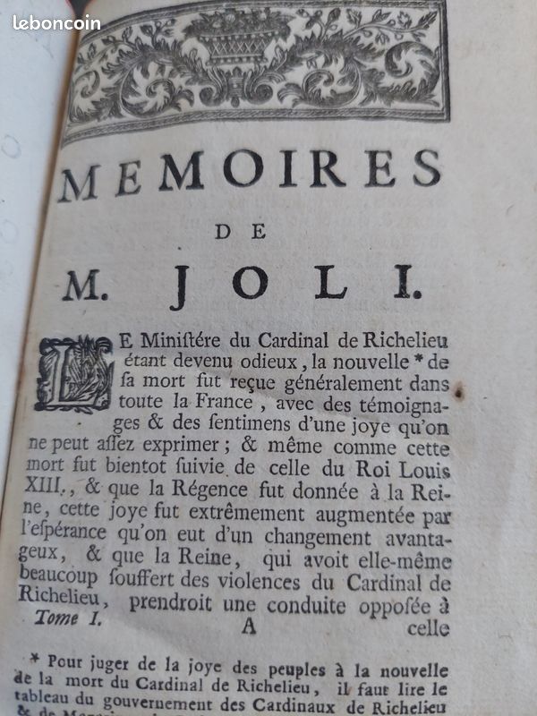 Mémoires de Gui Joly Ed 1738 (image 2)