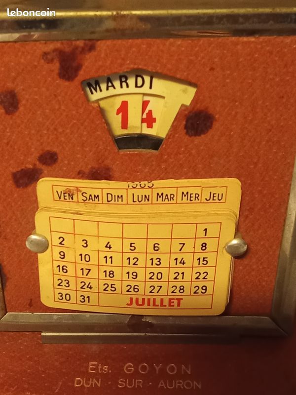 Ancien calendrier perpétuel vintage (image 4)