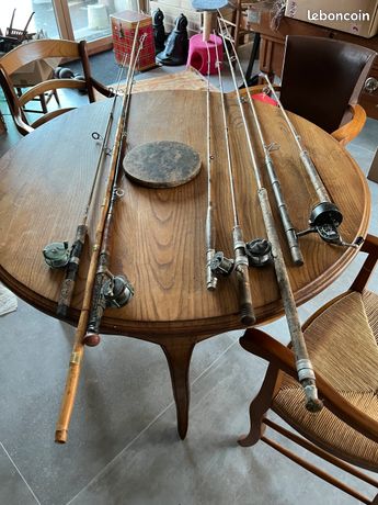 BambooMN Canne à pêche vintage en bambou avec flotteur