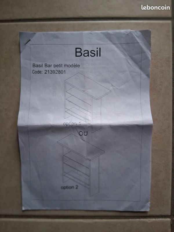 Bar Basil noir et blanc en plastique (image 4)