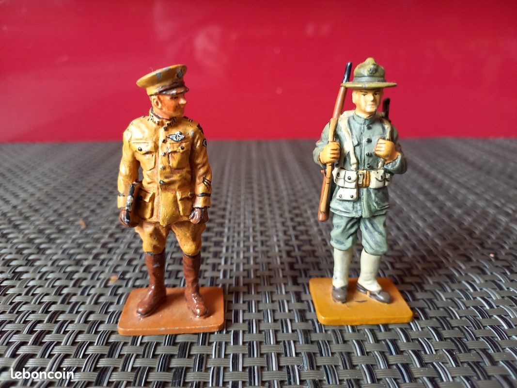 5 Soldats De Plomb Del Prado - Échelle 1:32 (60mm) - Deux Guerres Mondiales - Lot 2 - Occasion Bon état