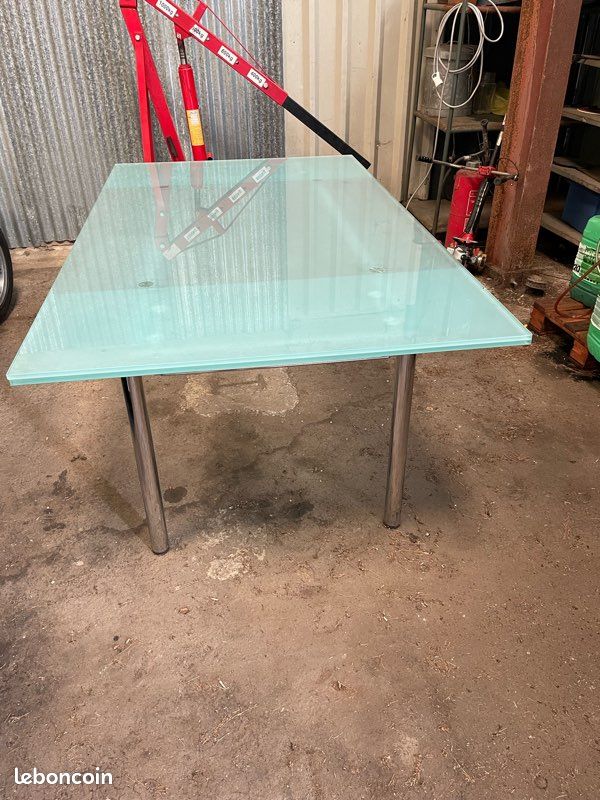 Grande table ovale Space Age en verre fumé et métal chromé