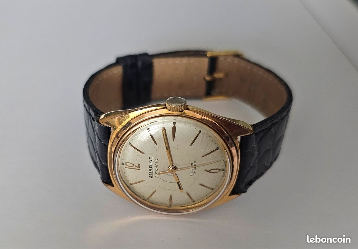 Montre vintage automatique suisse de marque SURDIAC, 36mm (image 16)