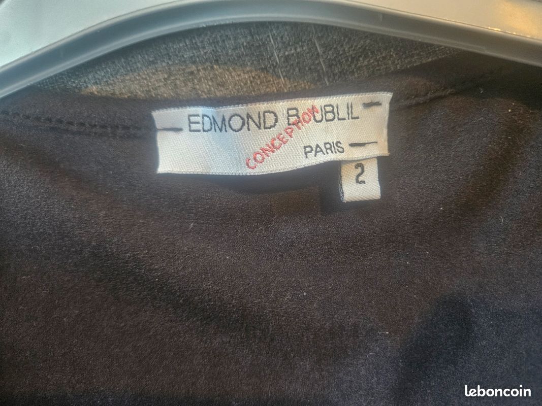 Superbe gilet femme Edmond Boublil taille 2 48-50 effet daim noir (alival) (image 6)