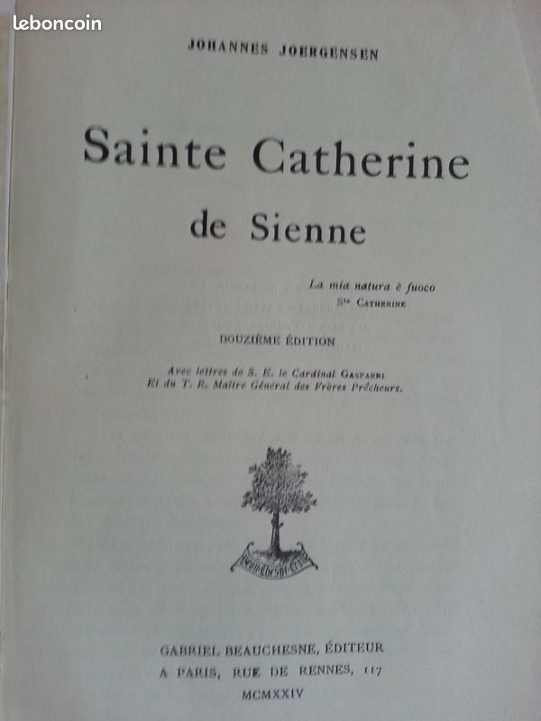 Johannes JOERGENSEN Sainte Catherine de Sienne Paris Gabriel BEAUCHESNE 1924 (image 4)