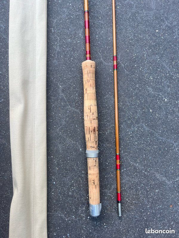Canne à Mouche Vintage South Bend N°47 – 8 1/2 Ft, Bambou, Ligne D Ou HDH, D'origine (occasion)