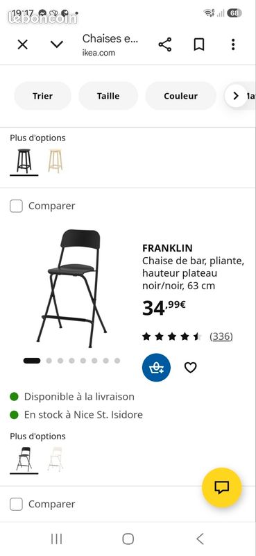 Lot 6 chaises Franklin IKEA (image 4)