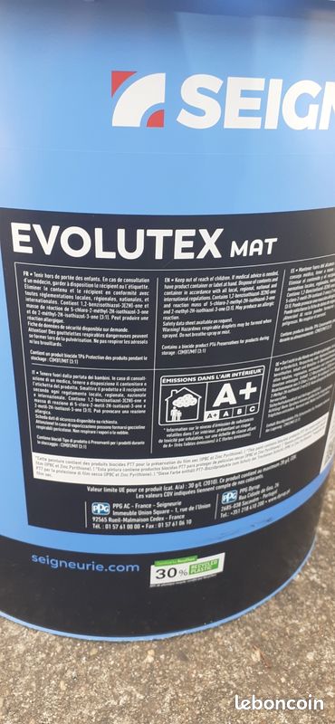 Peinture seigneurie Évolutex Blanc MAT, 15 L (image 7)