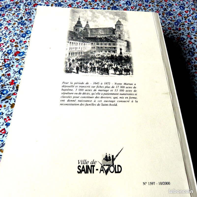 4 tomes "Reconstitution des familles" de St Avold (image 3)