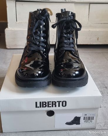 Bottines Noires En Daim Liberto - Taille 39 - Occasion Très Bon état - Style Décontracté à Bout Rond