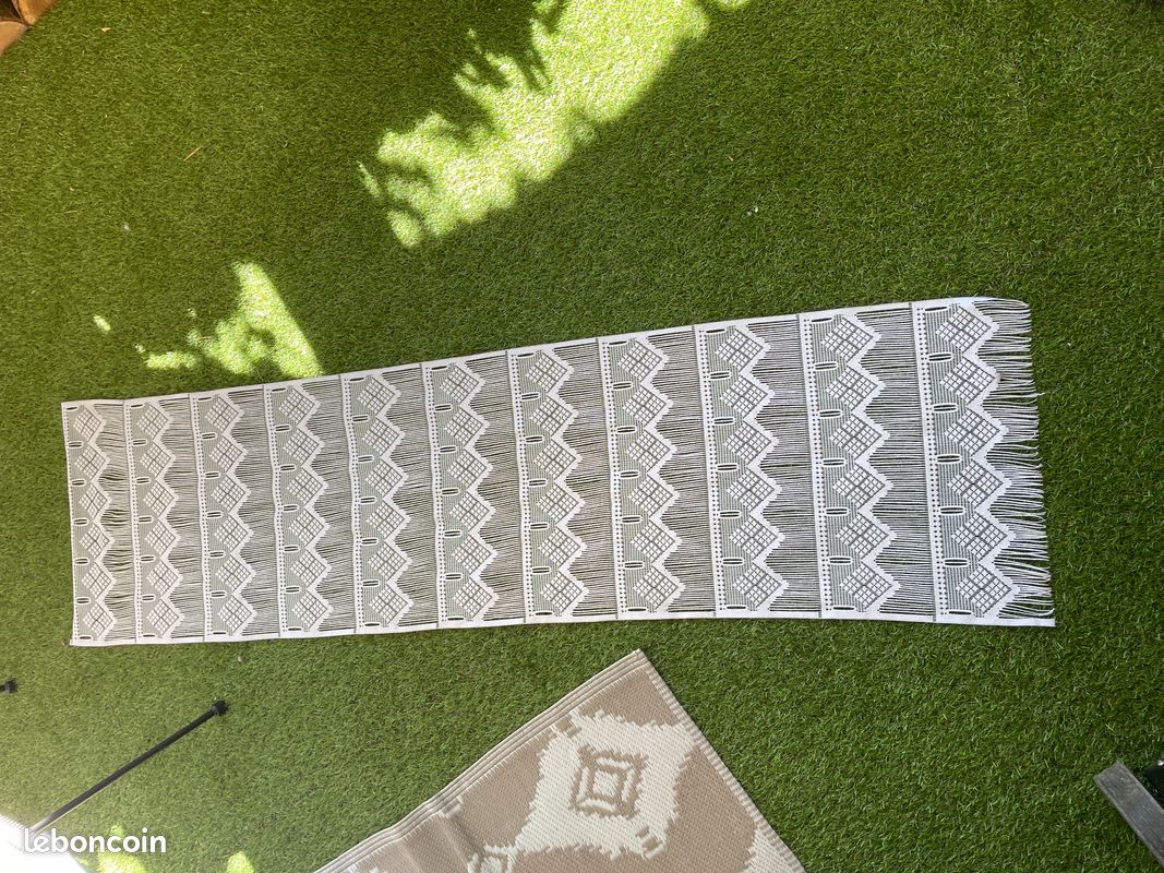 Paire rideaux dentelle franges 47x172 (image 2)