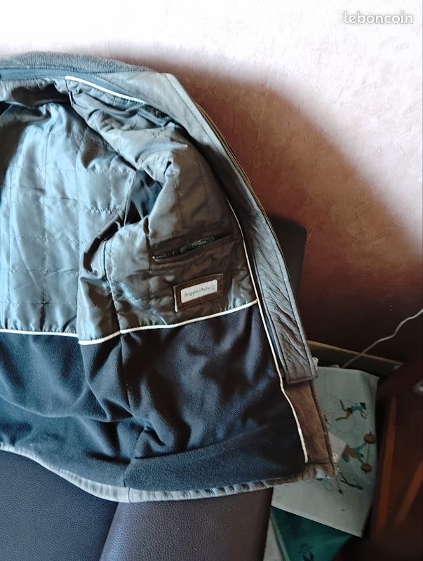 Veste en cuir de vachette très bon état, jamais porté (image 4)