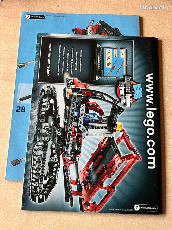 Lego technic notices 8294 excavator Jeux Jouets