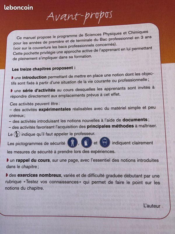 Sciences physiques & chimiques 1re et Term Bac Pro Nathan (Neuf) (image 3)