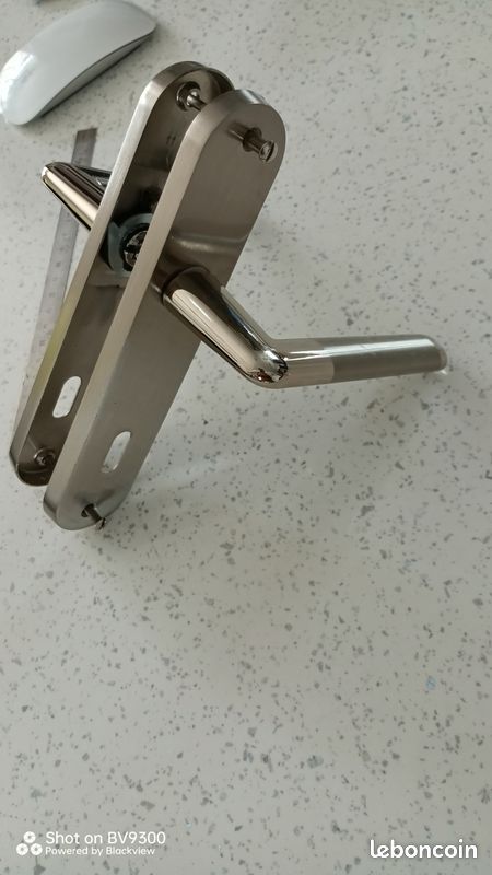 Poignée de porte a clé style inox (image 2)