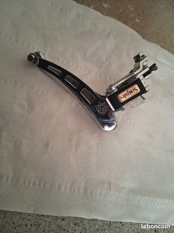 Dérailleur Avant Vélo Vintage NOS SIMPLEX SJ A222 - Argenté, Années 70/80
