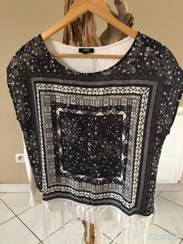 T-shirt imprimé à franges taille 1 (image 1)
