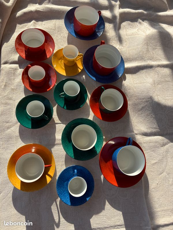 Service thé café Laure Japy porcelaine 9 pieces (image 1)