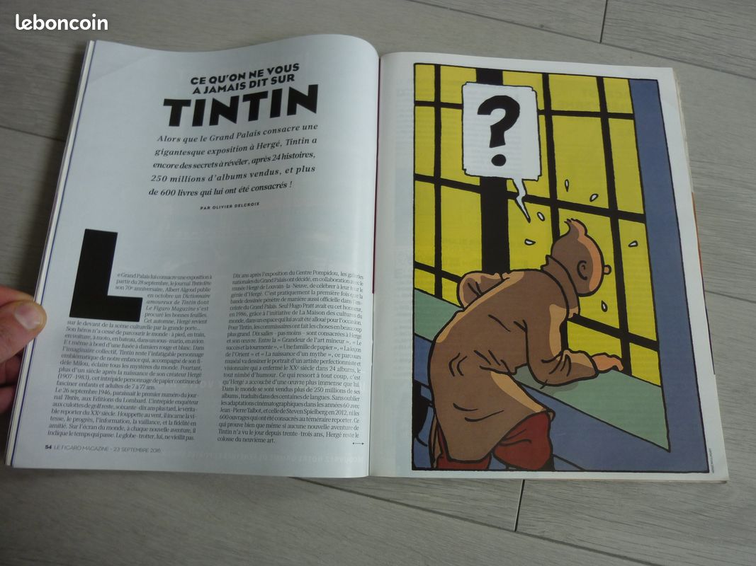 BD TINTIN rare Figaro Magazine , top (image 3)