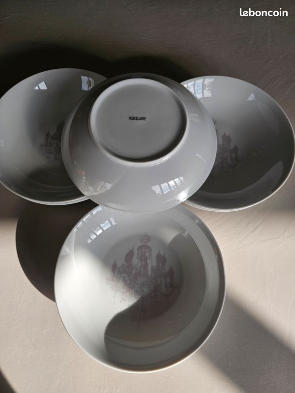 6 Assiettes Creuses Porcelaine Blanches Collection Manoir (image 4)
